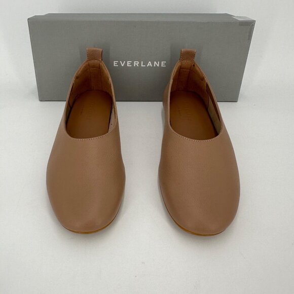 Everlane The Italian Leather Day Glove Flats in Tan-Brown sz 10.5 Women's NIB - Picture 5 of 6